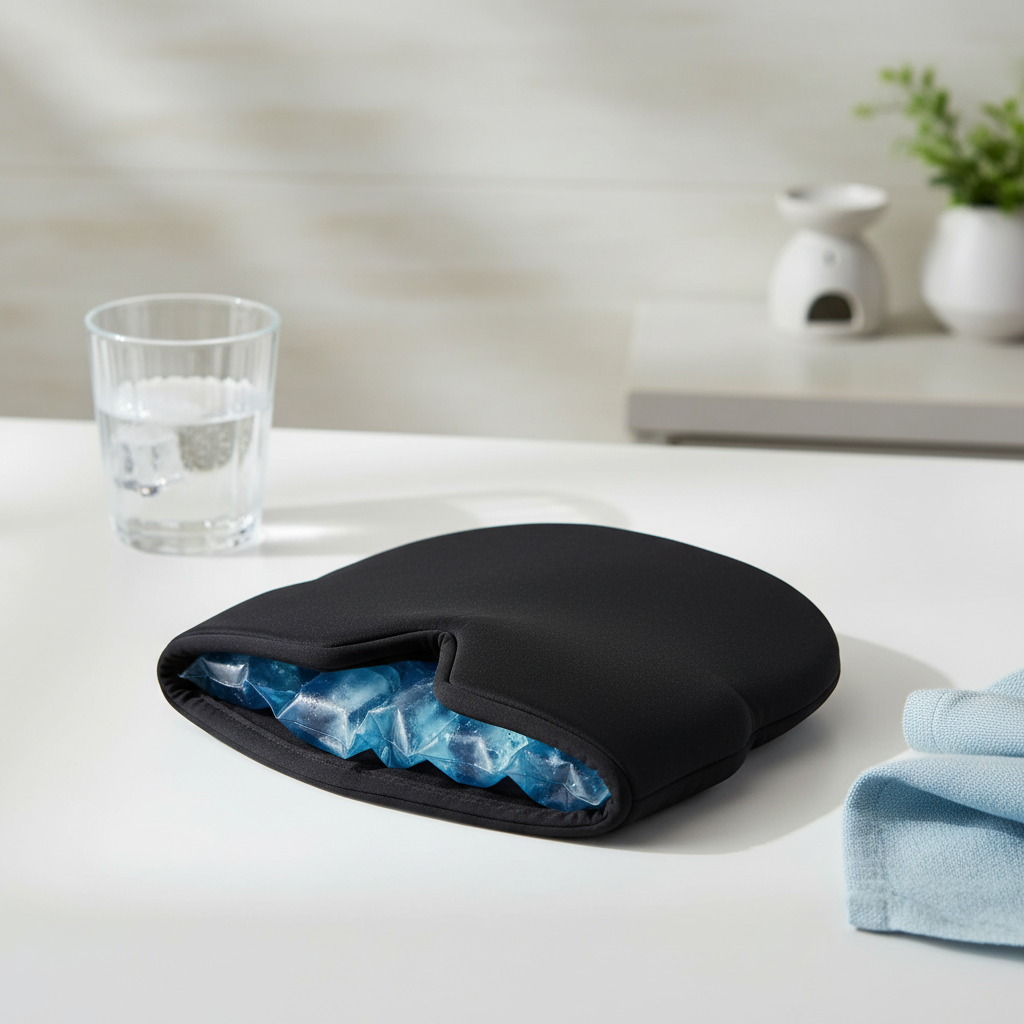 Migraine Relief Therapy Cap in calming wellness setting